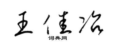梁錦英王佳冶草書個性簽名怎么寫