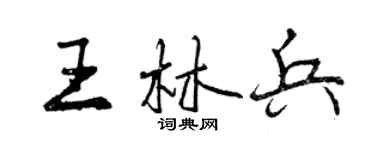 曾慶福王林兵行書個性簽名怎么寫