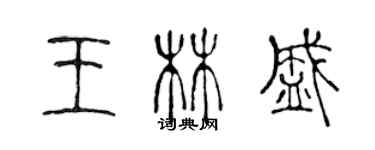 陳聲遠王林盛篆書個性簽名怎么寫