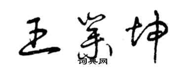 曾慶福王業坤草書個性簽名怎么寫