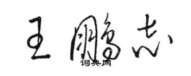 駱恆光王鵬志草書個性簽名怎么寫