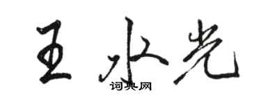 駱恆光王水光行書個性簽名怎么寫