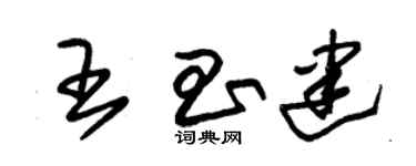 朱錫榮王昌建草書個性簽名怎么寫