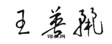 駱恆光王英麗草書個性簽名怎么寫