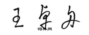 駱恆光王卓舟草書個性簽名怎么寫