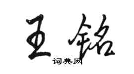 駱恆光王銘行書個性簽名怎么寫