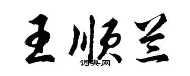 胡問遂王順蘭行書個性簽名怎么寫