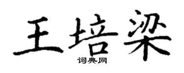 丁謙王培梁楷書個性簽名怎么寫