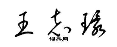 梁錦英王志環草書個性簽名怎么寫