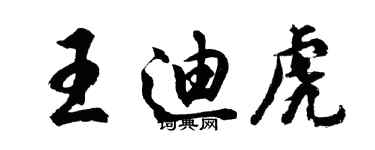 胡問遂王迪虎行書個性簽名怎么寫