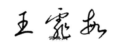 梁錦英王霏敏草書個性簽名怎么寫