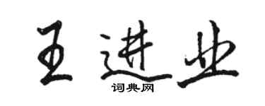 駱恆光王進業行書個性簽名怎么寫