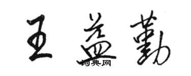 駱恆光王益勤行書個性簽名怎么寫