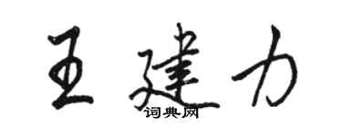 駱恆光王建力行書個性簽名怎么寫