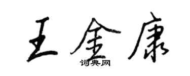王正良王金康行書個性簽名怎么寫