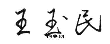 駱恆光王玉民行書個性簽名怎么寫