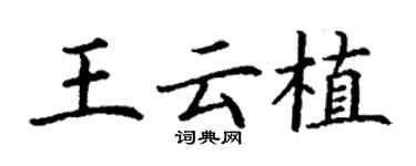 丁謙王雲植楷書個性簽名怎么寫