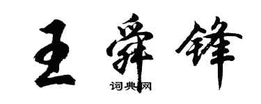 胡問遂王舜鋒行書個性簽名怎么寫