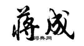 胡問遂蔣成行書個性簽名怎么寫