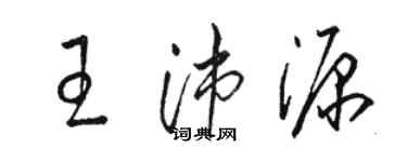 駱恆光王沛源草書個性簽名怎么寫