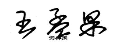 朱錫榮王孟果草書個性簽名怎么寫