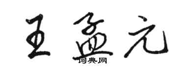 駱恆光王孟元行書個性簽名怎么寫