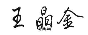 駱恆光王晶金行書個性簽名怎么寫