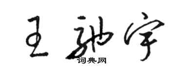 駱恆光王弛宇草書個性簽名怎么寫