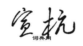 駱恆光宣杭草書個性簽名怎么寫