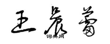 曾慶福王晨蕾草書個性簽名怎么寫