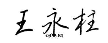 王正良王永柱行書個性簽名怎么寫