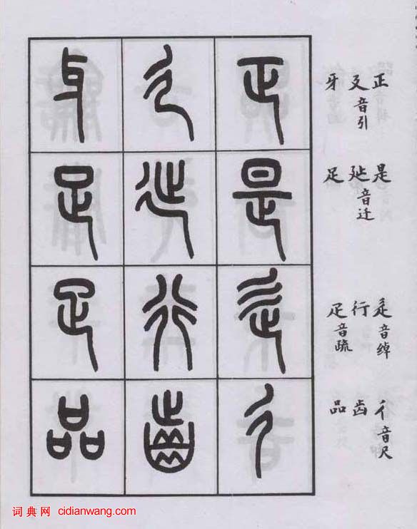 王福庵篆書《說文部目》