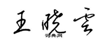 梁錦英王曉雲草書個性簽名怎么寫