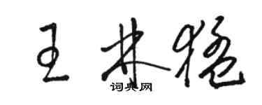 駱恆光王林猛草書個性簽名怎么寫