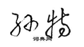 駱恆光孫特草書個性簽名怎么寫