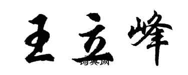 胡問遂王立峰行書個性簽名怎么寫