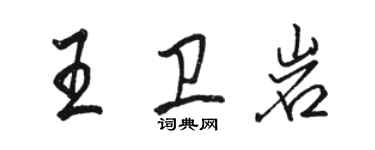 駱恆光王衛岩行書個性簽名怎么寫