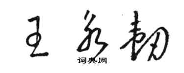 駱恆光王永韌草書個性簽名怎么寫