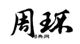 胡問遂周環行書個性簽名怎么寫
