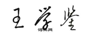 駱恆光王學鑒草書個性簽名怎么寫