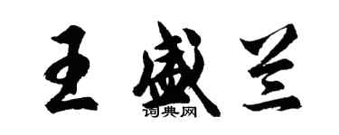 胡問遂王盛蘭行書個性簽名怎么寫