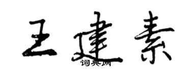 曾慶福王建素行書個性簽名怎么寫