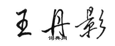 駱恆光王丹影行書個性簽名怎么寫