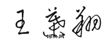 駱恆光王葉翔草書個性簽名怎么寫