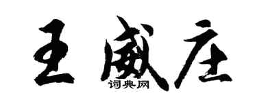胡問遂王威莊行書個性簽名怎么寫