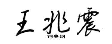 王正良王兆震行書個性簽名怎么寫