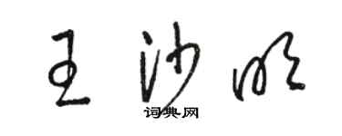 駱恆光王沙明草書個性簽名怎么寫