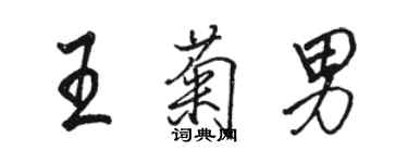 駱恆光王菊男行書個性簽名怎么寫