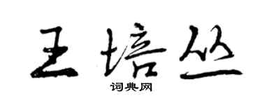 曾慶福王培叢行書個性簽名怎么寫