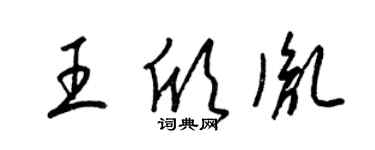 梁錦英王欣胤草書個性簽名怎么寫